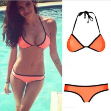 sexy Bikini Mädchen Damen Top und unten Drücken die Gepolsterte  BH Bademode Badeanzug