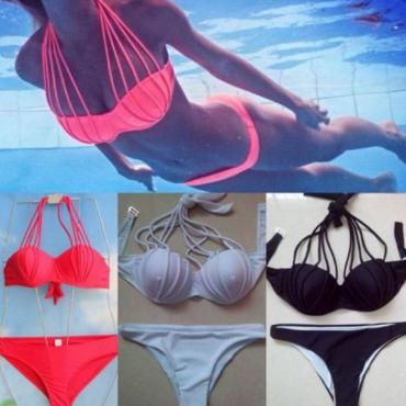 sexy Damen und Lady Bikini hat BH Badeanzug Verband Drücken die Badehosen Sommer Strand