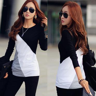 Femininas Herbst Mode Baumwoll Bluse Damen Hemden Blusen casual o Hals lange Ärmel Baumwolle