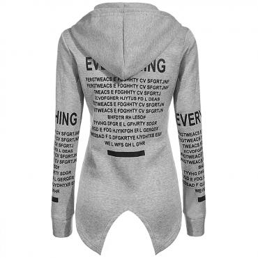 neue Damen Hoodies casual Sweat Shirts Sport einen Buchstaben Drucken Herbst Tops reißverschluss unregelmäßigen Top