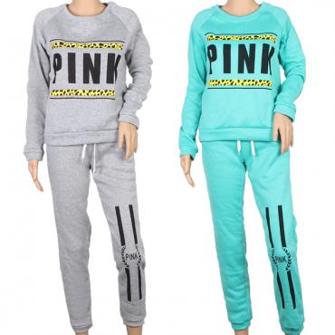 Pullover TrainingsAnzug Damen brief Rosa Print Sport Anzug Hoodies SweaT Shirt und aus 3 Farben Joggen Sportswear