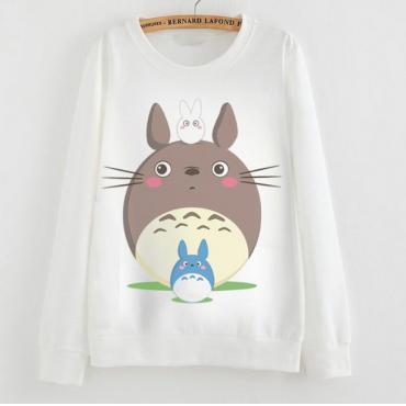 hohe Qualität der Winter Sweat Shirts Damen warm Hoodies Pullover lässig moleton Feminino Cartoon Totoro 3d Drucken