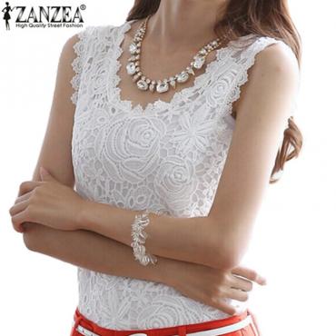 heißes Verkauf neuen Sommer Style Mode Damen Ärmellose Weste lässig o Hals Spitzen Floral Tank Tops slim fit