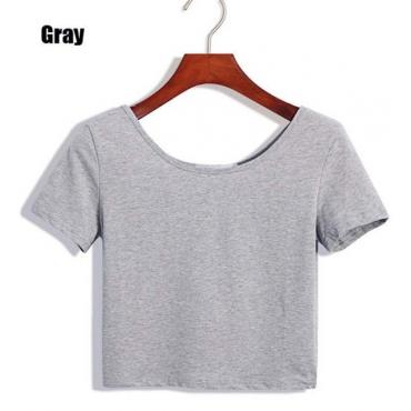 ost Stricken e116 neuen Sommer Stil Mode Pflanzliche Top Baumwolle Damen T Shirt lässig Weiss Schwarz Grau die