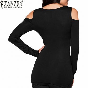 T Shirt Damen sexy Bodycon ab Schulter lässig Tops lange Ärmel sexy v Hals T Shirts Femininas plus 10