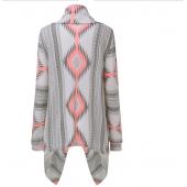 Jacken Mäntel neue Mode unregelmäßigen Langärmelige Pullover Damen druckgeschwindigkeit Frühling im Herbst Dünnen Mantel