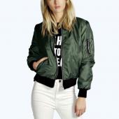 Jacke Frühjahr Damen Promi Bomber lange Ärmel Jacke lässig stand Kragen slim Sport kurze Oberbekleidung