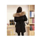 neuer Wintermäntel Damen Jacken echte Grosse waschbär Pelzkragen dick Gepolsterte  futter Damen Baumwolle