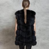 ein gutes feedback im Winter warm Faux Fox für Damen Jacke Mantel OberBekleidung Mantel Parka Ärmellosen langen schlank