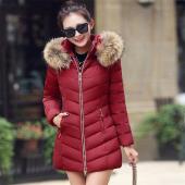 neue Mode Herbst Winter Mäntel Damen Jacken luxus Pelzkragen dick Gepolsterte  futter Baumwolle Damen Damen