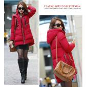 Damen Parka wadded Jacke weibliche WinterJacke Damen OberBekleidung schlanken Mädchen Jacken mittellang runter Baumwolle