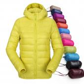 Damen ultra Light Daunenjacke Vermummte Winter duck dich Jacken Damen slim lange Ärmel Parka auf 11 Farbe Jacken