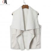 choies Faux Wildleder Leder fallen Weste Damen Locker lässig drapieren lassen offen wasserfall Weste Mantel 3 Farben