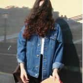 bf wind im Herbst und Winter die Jeans Jacke Vintage Harajuku oVerSize Lose Damen Damen Jeans Jacke solide slim