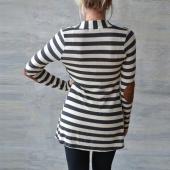 plus Size Pullover lässig Gestreifte Jacke Marke Damen Strickjacke Jacke Mode Lady chaquetas mujer offene Naht