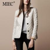 miec Damen Jacke Mode Damen Jacken Frühling im Herbst Mantel MarkenDesigns britischen Stil karierten quilting gepolste