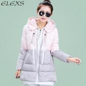 Damen im Winter zunehmen lange warm Vermummte Mäntel für Damen im Winter lange Ärmel Jacken Damen Parkas e638