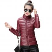 im Herbst Jacke Damen stehen Kragen lange Ärmel kurzen absatz Dünne und leichte Jacke weibliche Mantel Grosse meter Frau