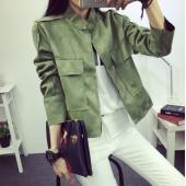 anfang Herbst neue retro Wildleder und Lockere Jacke mit Grünen Strickjacke Damen alle Militärischen Mantel 6 Farben