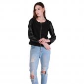 Top chic Stilvollen Damen Damen reißverschluss pu Leder lange Ärmel Patchwork Jacke fallen lässig Outwear Mantel