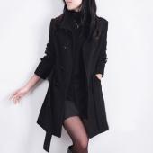 neue Damen graben Wolle Mantel Winter slim gefütterten Mantel Wintermäntel lange OberBekleidung für Damen qb323