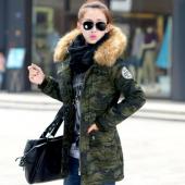neue Frau Wintermantel wadded Jacke mittellang und Grösse 4xl Parka Pelzkragen Verdickung Hood abrigos weibliche snow