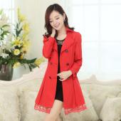 Damen Trenchcoat Koreanischen plus Size Spitzen slim zweireiher Trenchcoats Damen Winter Outwear Kleidung 7 Farben