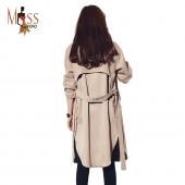 neue Frühjahr casual Mode Damen Trenchcoat lange OberBekleidung frei Kleider für Lady c0246 gute Qualität