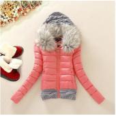 für neuankömmlinge WinterJacke Damen Mode slim Grosse Pelzkragen warme Outdoor lässig runter Mantel Versandkosten h229