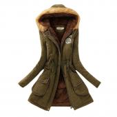 Verdickung warm Pelzkragen Wintermantel neue Damen Kleider lamm Wolle einen Grünen Parka Jacke Armee Mantel xxxl Top1