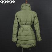 Dicke WinterJacke Damen lange Ärmel lang Stil Parkas für Damen Winter Mode unregelmäßig mit gürtel Mantel