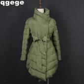 Dicke WinterJacke Damen lange Ärmel lang Stil Parkas für Damen Winter Mode unregelmäßig mit gürtel Mantel