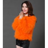 zehn Farben Mode sexy strauß Wolle die türkei Fell Wolle Mantel feder für kurze Jacke angelababy