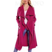 heißes Verkauf neue Herbst high Fashion trend Strasse Damen Wolle sich Trenchcoat lässige Kleidung Lockere