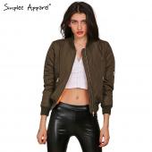 simplee Bekleidung Winter Parkas cool die Bomber Jacke Damen Armee Grüne DaunenJacke Mantel Gepolsterte  reißverschluss