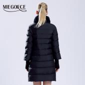 miegofce Winter Ente DaunenJacke Damen lange Mantel Parkas Verdickung weibliche Kaninchen Pelzkragen Hochwertige warme