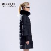 miegofce Winter Ente DaunenJacke Damen lange Mantel Parkas Verdickung weibliche Kaninchen Pelzkragen Hochwertige warme