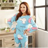 heiße Damen Mode süße Damen Pyjama Tier indoor Bekleidung zu Hause Anzug Nachtwäsche Frühjahr lange Ärme