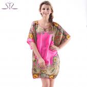 der direkte Verkauf Summer Style Seide Damen Pyjama der Nacht Hemd kurze Ärmel plus Size Nachthemden Schlafen oben 102