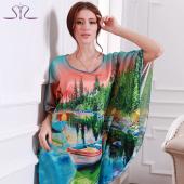 Damen Nachthemden angebot Seide Bademantel Schlafen Lounge Damen Nachtwäsche plus Size hausMäntel Schlafen Top 1010