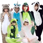 neue Dinosaurier stitch Winter Pyjama für Damen Männer warm Flanell Erwachsenen Homewear Winter Loungewear Schlafen