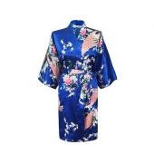 Seide Satin Kleider für Damen Damen einen Kimono blumige Roben BrautJungfern lange Kimono Gewand Braut Morgenmantel