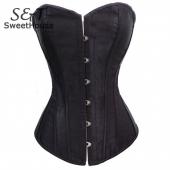 Taille Ausbildung Korsetts Schwarze Nachtwäsche sexy Damen Korsett Bustier Top Bustiers Korsetts Kleid dessous Röck