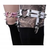 Cosplay neueste sexy Nieten beSetzt Herz Punk goth Harajuku handgefertigte strapse Bein Ring für Damen Geschenk