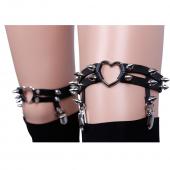 Cosplay neueste sexy Nieten beSetzt Herz Punk goth Harajuku handgefertigte strapse Bein Ring für Damen Geschenk