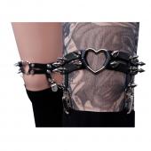 Cosplay neueste sexy Nieten beSetzt Herz Punk goth Harajuku handgefertigte strapse Bein Ring für Damen Geschenk