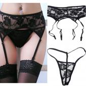 sexy Spitzen strapse Hosenträger die g String tanga Set und für Strumpf