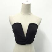 Damen Mode lässig einen Tiefen v Weisse Pflanzliche Top cinta Bauch sexy Tops aufgetreten BH auch Versandk