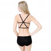 heißes Verkauf 2 unterschiedlichen Stil Gepolsterte  BH Bustier Top Damen Damen intim Schwarz Weisse abgesperrte