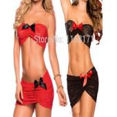 Damen vorgeschlagen Damen n halbes rutscht heiß sexy Spitzen wieder Schwarz Rot